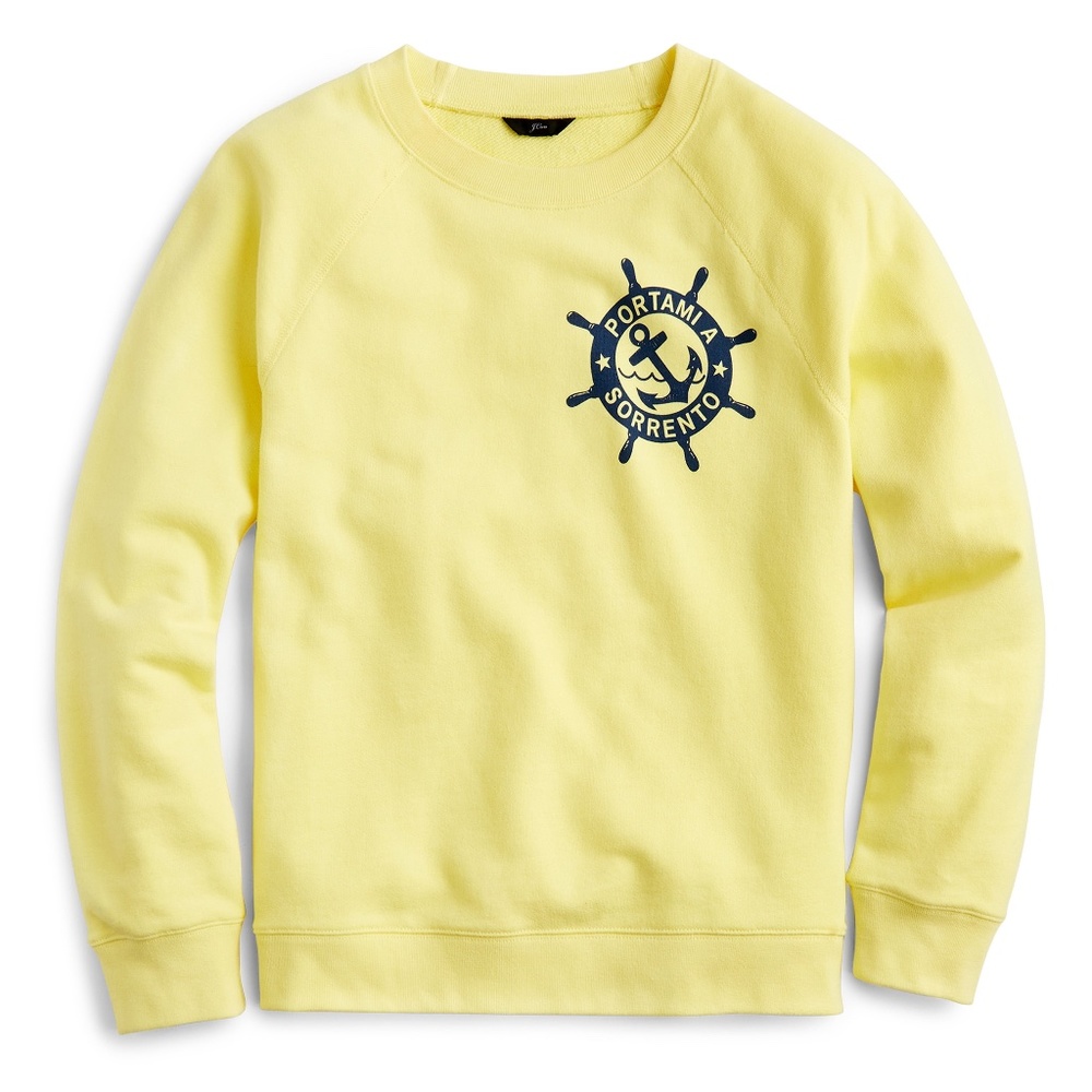 "Portami a Sorrento" raglan sweatshirt yellow M